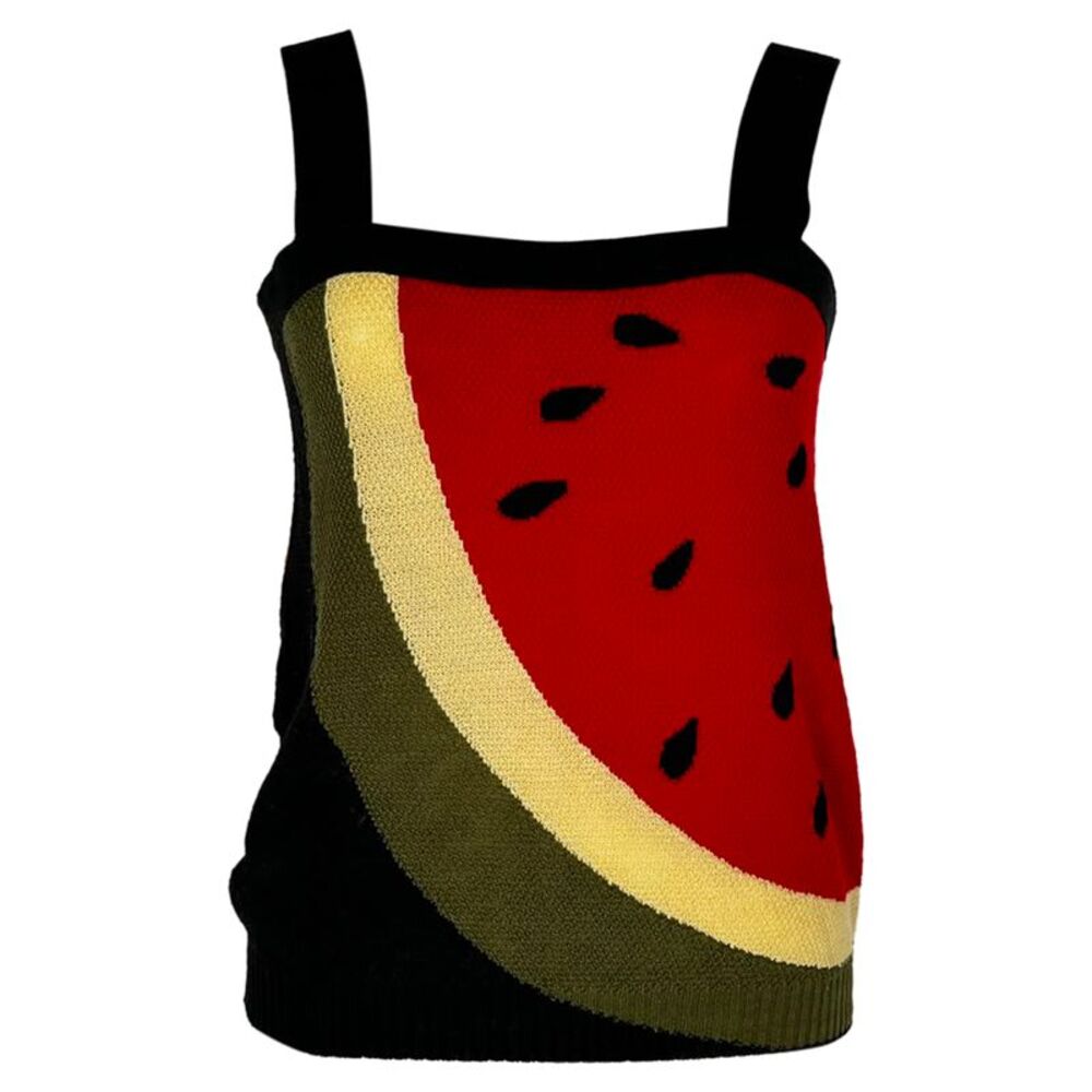 Loewe Paula's Ibiza Intarsia Tank Top in Multicolor Linen